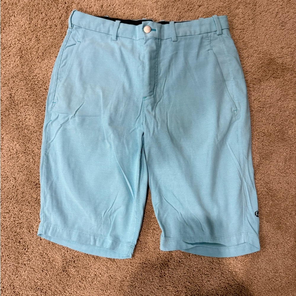 lululemon athletica Light Blue Flat Front Shorts